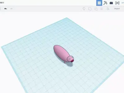DE FAT PIG Low-poly 3D model