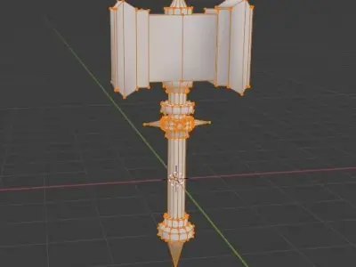 LowPoly Hammer Free 3D model