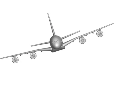 Airbus A380 3D model 5