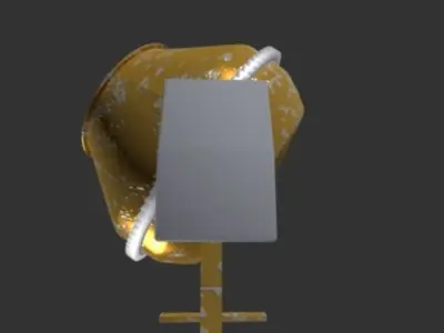 concrete mixer machine old  Low-poly 3D model