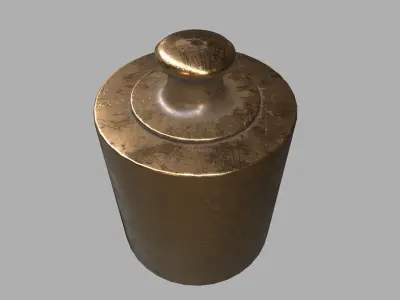 Old Bronze 2 Kilos Weight Vintage 4K PBR Textures Game-Ready Low-poly 3D model
