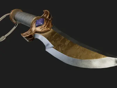 Fantasy Dagger Low-poly 3D model buy