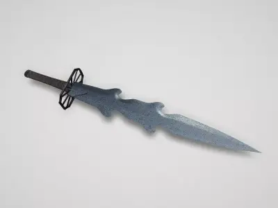 Game asset Wavy-Edged Unconventional Blade 3D model