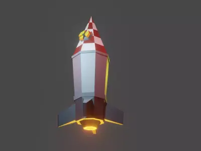Nuclear Missile for free   Free low-poly 3D model