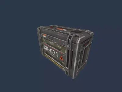 industrial metal storage crate 3D model