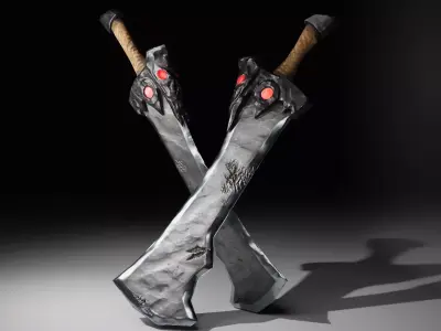 Low Poly Fantasy Sword 3 Low-poly 3D model
