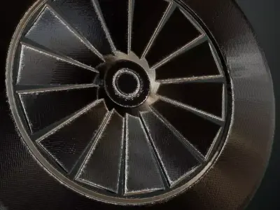 Sci-Fi Turbine Ventilator Grille PBR SEAMLESS Texture
