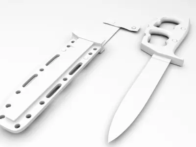 Combat Knife Free 3D model