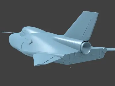mig-105 lifting body 3D print model
