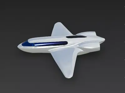 Futuristic Concept VIP Shuttle 3D Model Low-poly 3D model