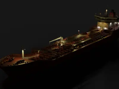 Oil Tanker Product Low-poly 3D model