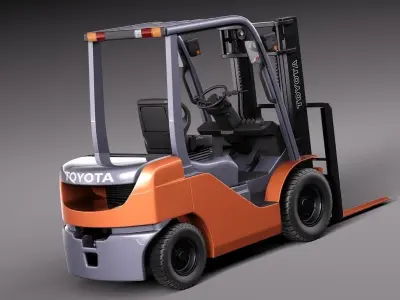 Toyota Fork Lift 8FD25 3D model