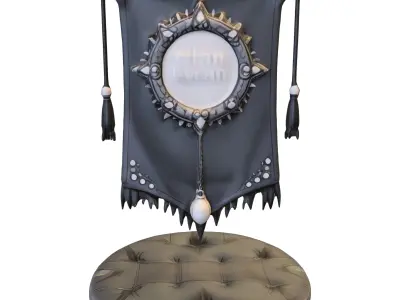 Lycan Clan Banner Low-poly 3D model