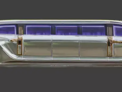Futuristic Sci-Fi Compact Car 3D Model Low-poly 3D model