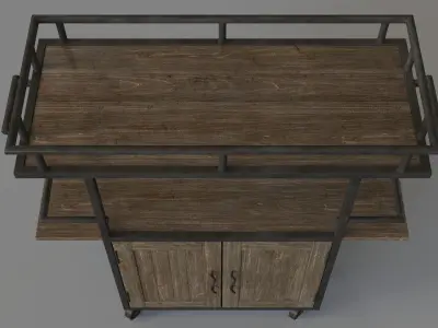 Belinger Bar Cart 3D model
