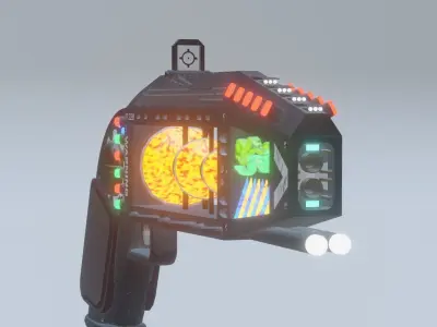 Anihilator cannon Low-poly 3D model