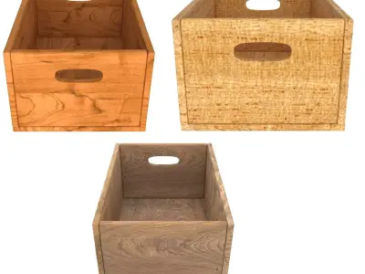 Wooden Box Collection 3D model