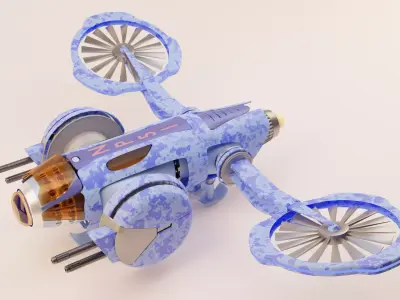 Combat Drone 3D model Free 3D model