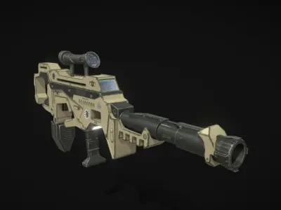 Rifle Body Low-poly 3D model