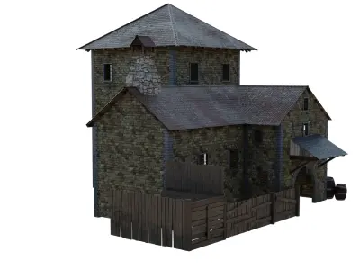 Medieval House 3D model 2