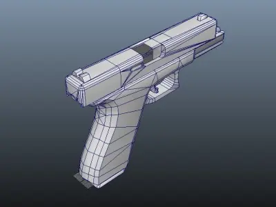 Glock 17 lowpoly model Free low-poly 3D model