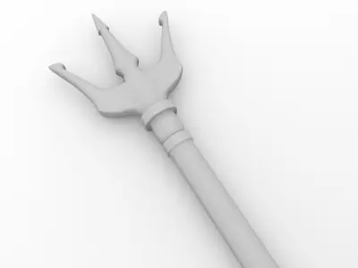 Trident metal spear 3D model