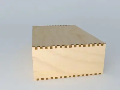 Ring wooden box with letter o Free 3D model