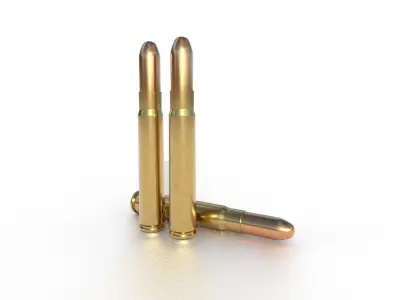 93 x 62mm Mauser Ammo Low-poly 3D model