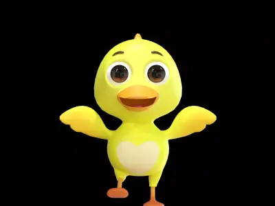 Baby Duck - Stylized 3D Model Low-poly 3D model