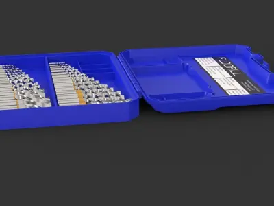drill bits set 3D model