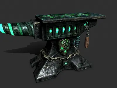 anvil of the undead Low-poly 3D model
