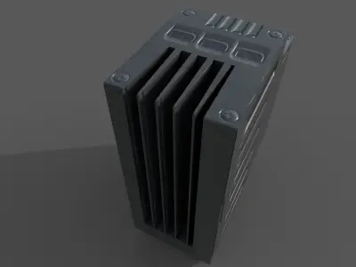 VFD model computer tower Low-poly 3D model