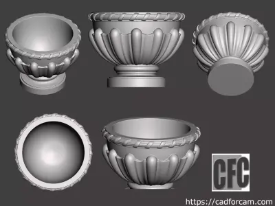 Decorative vase - 3d model for CNC - DecorativeVase004 3D print model purchase