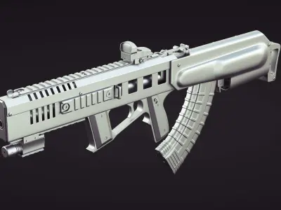 AK-47 ak - rifle 3D model 2