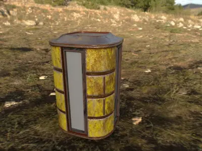 Wasteland Capsule Model Low-poly 3D model