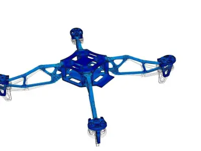 Ready to 3D Print Generative Drone - Same size as the F450 Frame Free 3D print model