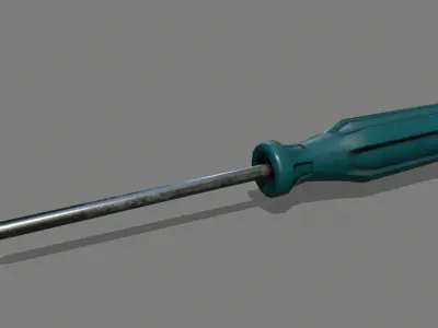 screwdriver Low-poly 3D model 18