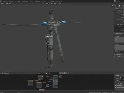 Electric pillar Free low-poly 3D model