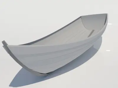 boat 3d model Low-poly 3D model