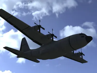 Military airplane 3D model