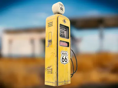 8-ball Gas Pump  Low-poly 3D model