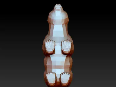 3D PANDA LOWPOLY bear Low-poly 3D model