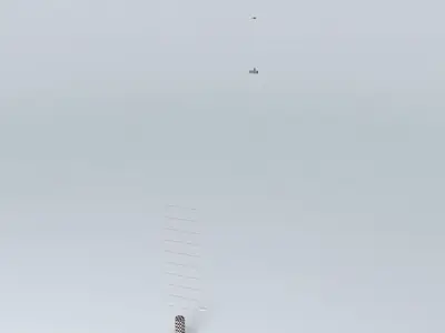 Propulsion kite flying in air Free 3D model