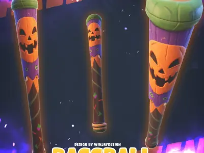 Halloween Weapon Pack FiveM Game Ready Asset to use Low-poly 3D model
