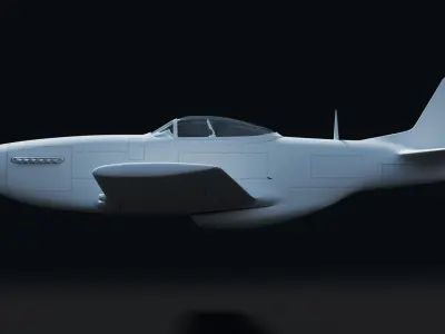 Mustang P51 Aircraft 3D model