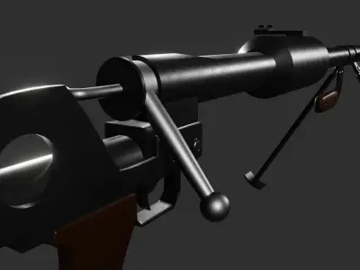 PTRD Anti-Tank Rifle Free 3D model