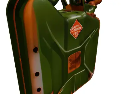 Weathered Military Jerry Can Prop 3D model