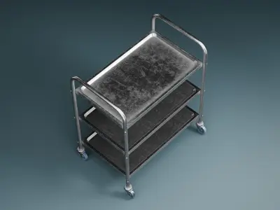 Hospital Medical Cart - Game Ready PBR 3D model