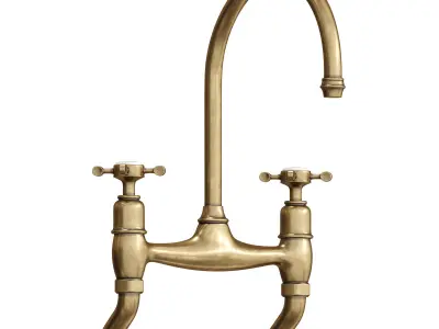 Aged Brass Ionian Tap by deVOL 3D model