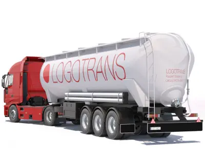 IVECO Stralis with Tipping Silo 3D model